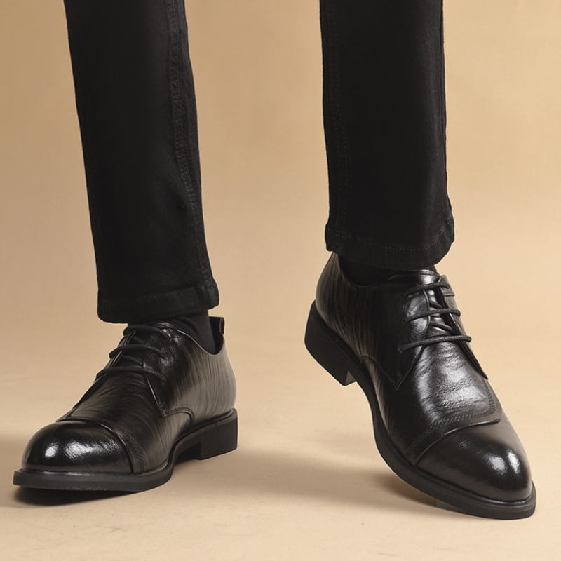 Men'S Formal Party Wear Shoes - Leren Oxford schoenen met metalen rivet
