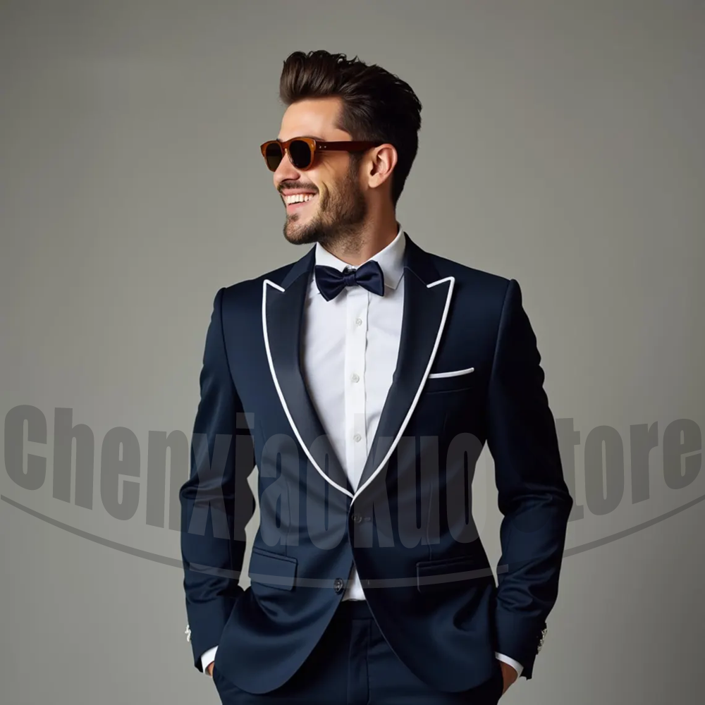 Men Formal Wear 2025 - Mannen pakken mode piek revers enkele