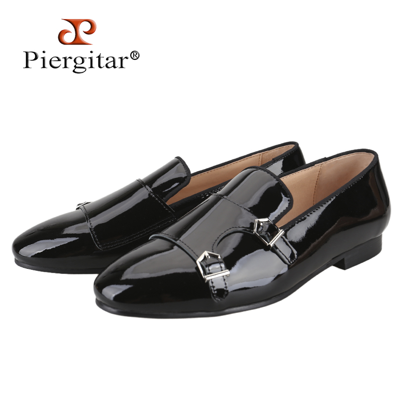 Men Formal Wear Fashion - Piergitar Nieuwe Zwarte Kleur Lakleer Heren