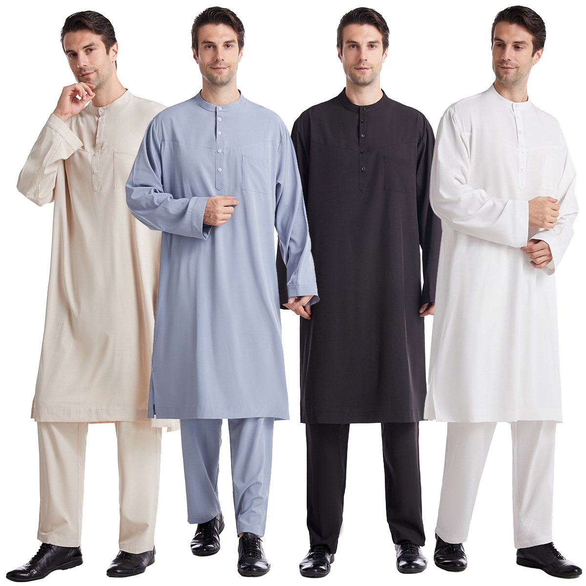 Men Formal Wear 2025 - Moslim mannen Jubba Thobe 2-delige set