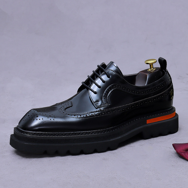 Men Formal Wear Shoes - Heren Brogue Platform Oxford schoenen van