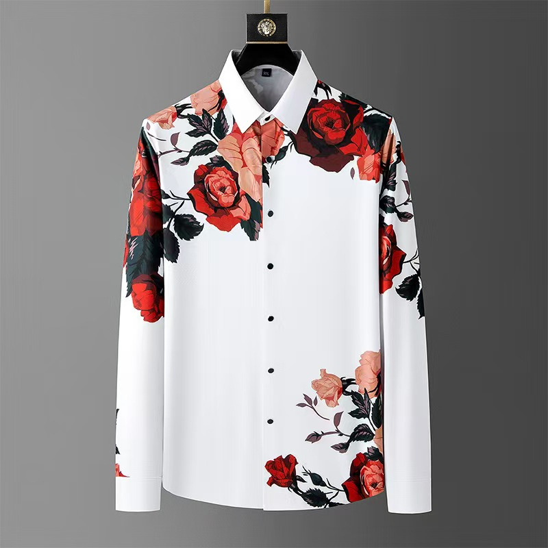Men'S Vintage Formal Wear - Luxe Hoge Kwaliteit Heren Vintage Bloemenprint