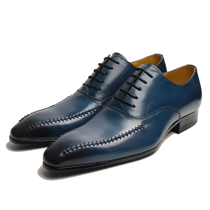 Men Formal Wear Fashion - High-end luxe heren lederen kledingschoenen puntige
