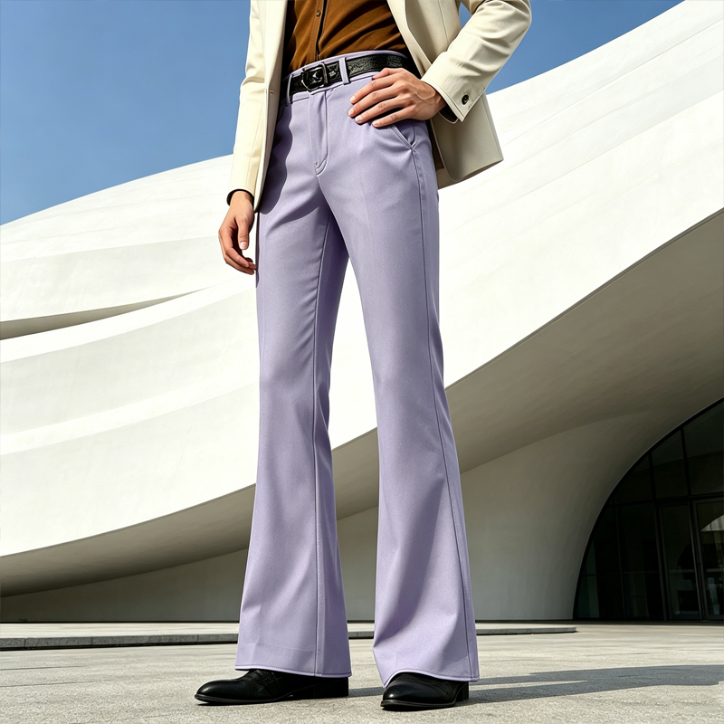 Men'S Vintage Formal Wear - Vintage heren katoenen wijde broek met