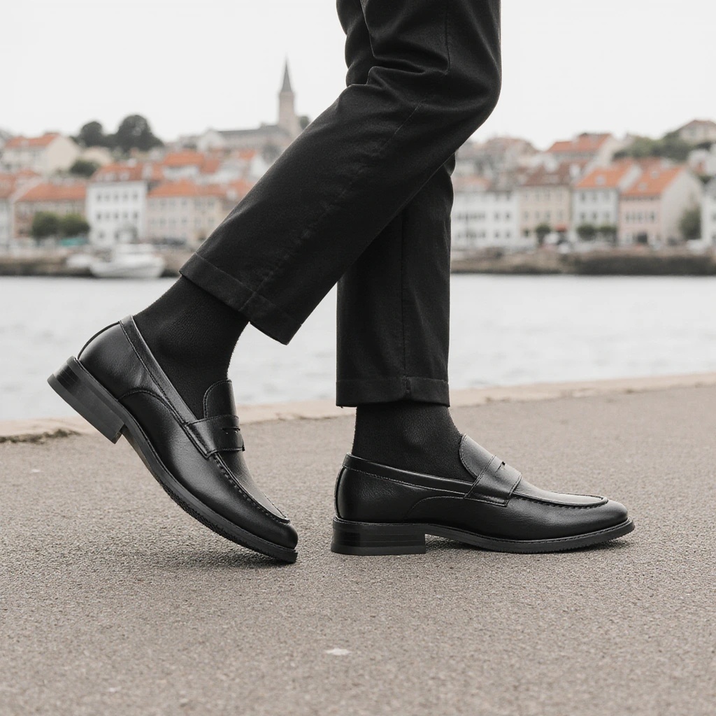 Heren zwarte penny loafers, kl - Men Formal Wear Shoes recensie en prijs