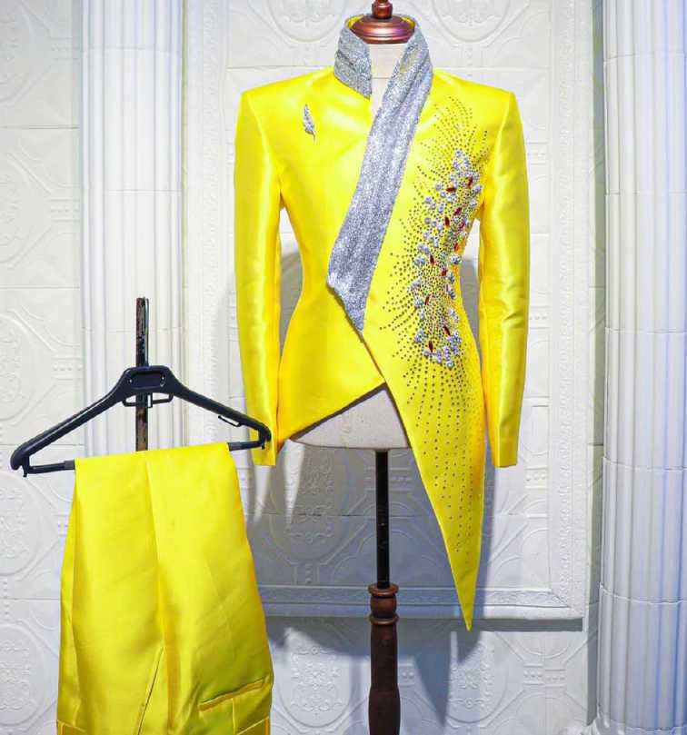 Mode Gele Bruiloft Smoking Uni - Formal Wear For Men Yellow recensie en prijs