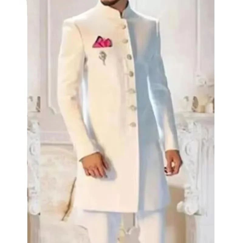 Nieuw klassiek wit herenpak la - Men Formal Wear Indian recensie en prijs