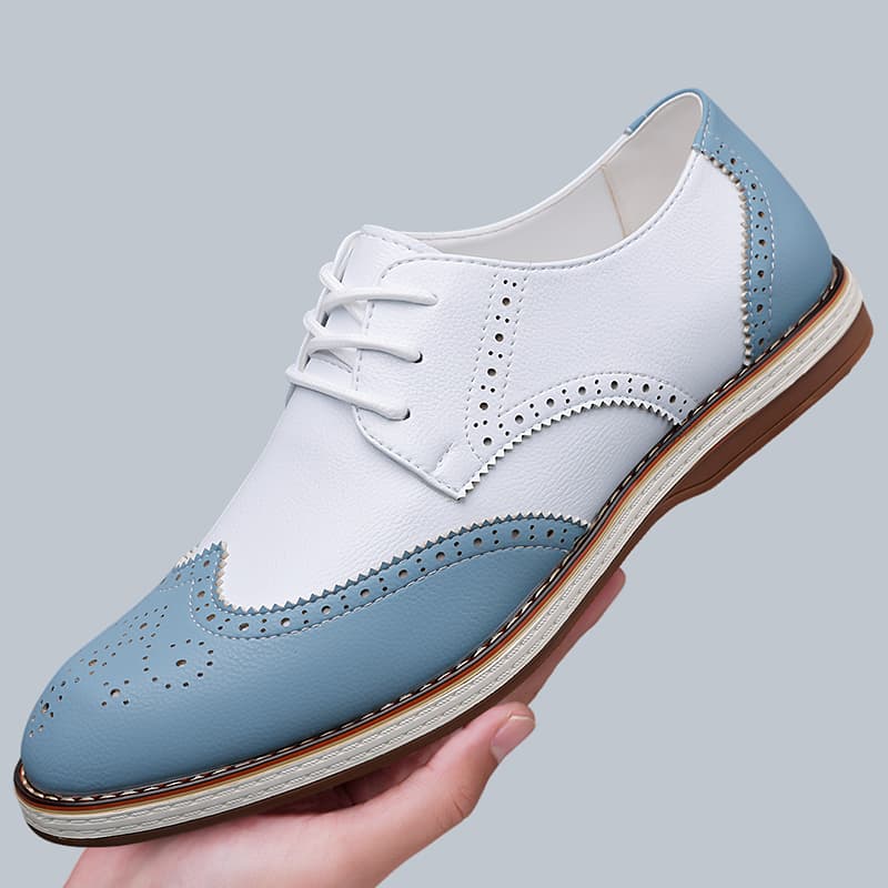 Heren Wit Blauw Tweekleurige B - Men Formal Wear Shoes recensie en prijs