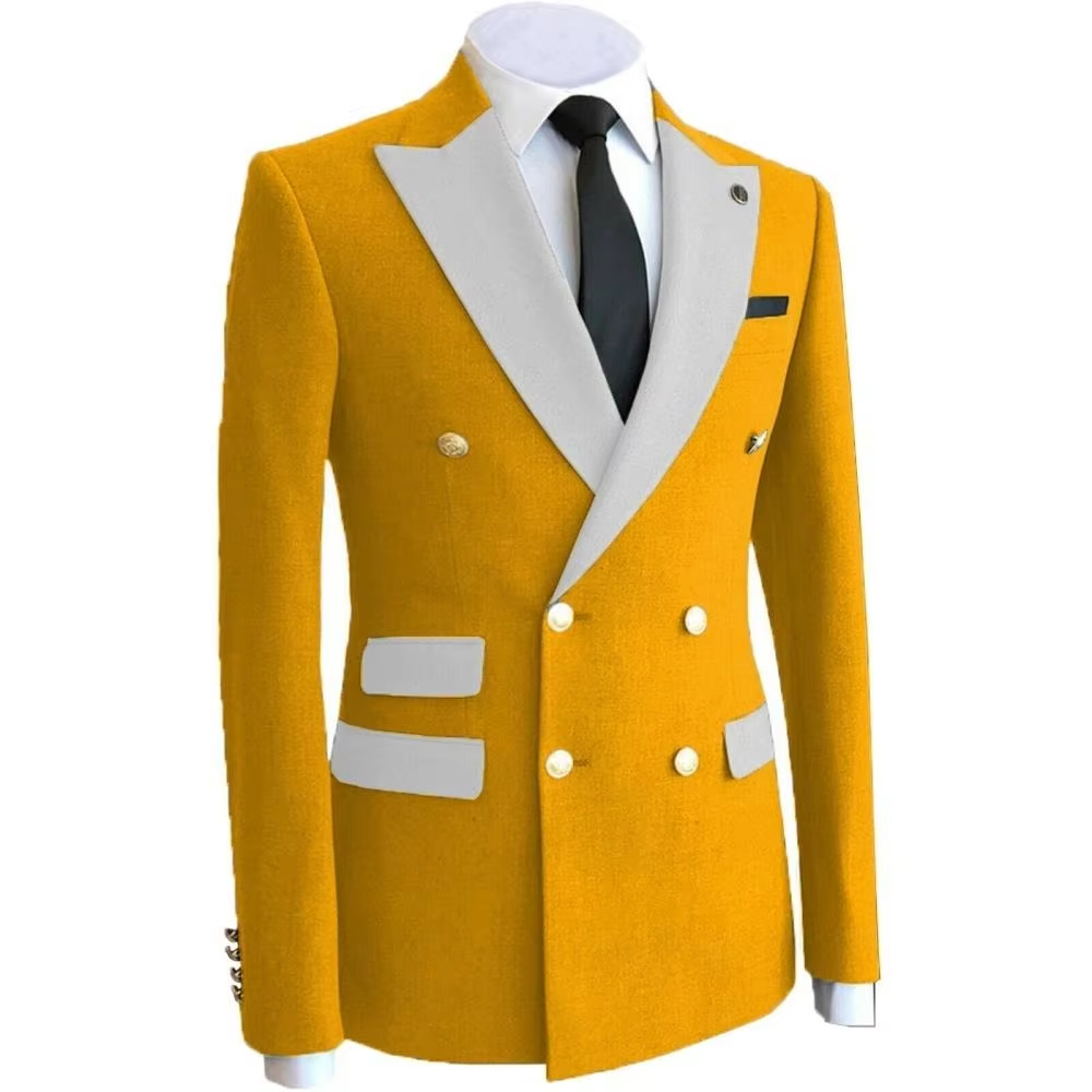 Gele zakelijke bruidegomkledin - Formal Wear For Men Yellow recensie en prijs