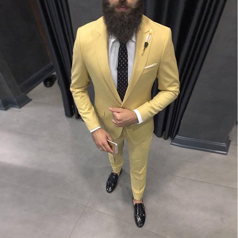 2025 Nieuwste gele herenkostuu - Formal Wear For Men Yellow recensie en prijs