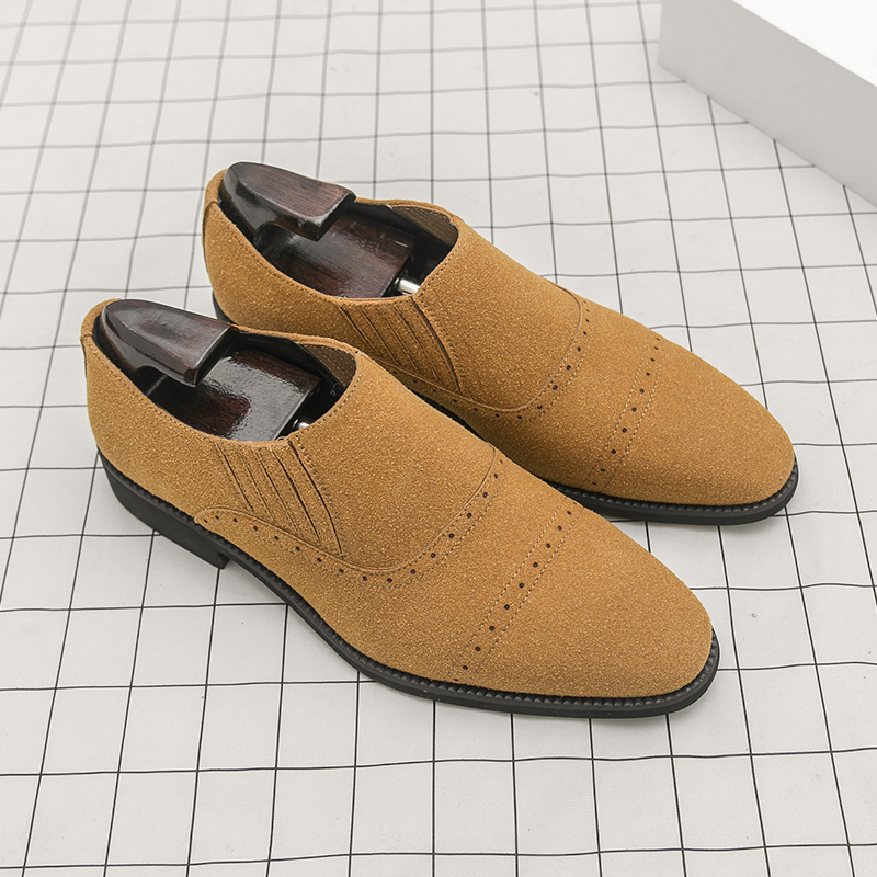 Retro Heren Loafers Zwart Geel - Formal Wear For Men Yellow recensie en prijs