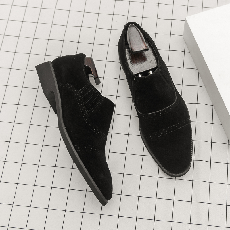 Retro Heren Loafers Zwart Geel - Formal Wear For Men Yellow recensie en prijs