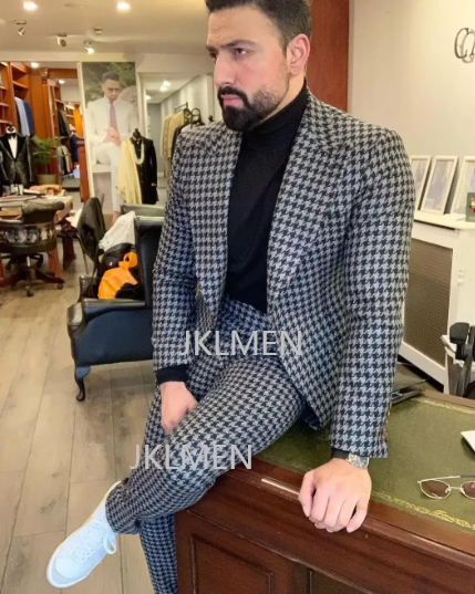 Houndstooth Herenpakken 2 Stuk - Men'S Vintage Formal Wear recensie en prijs